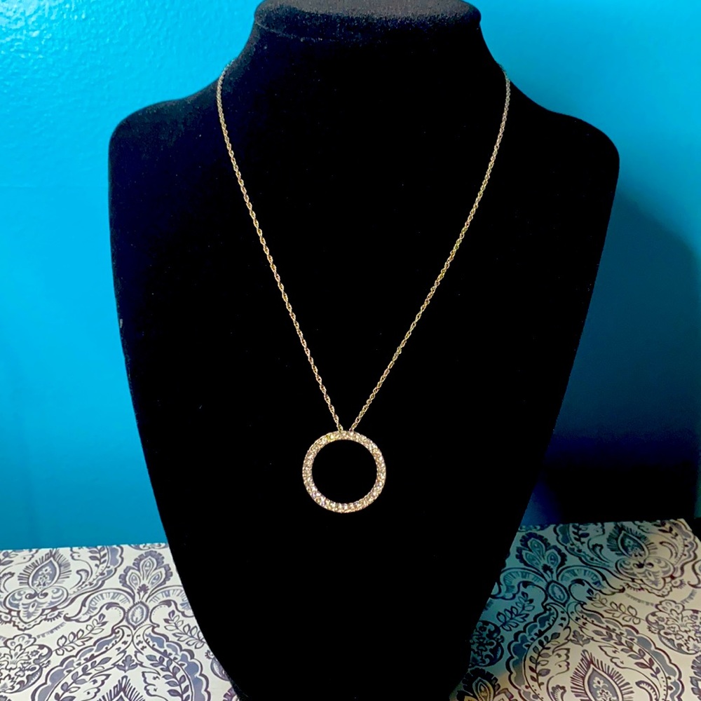 Collette Z Cubic Zirconia Open Circle Necklace